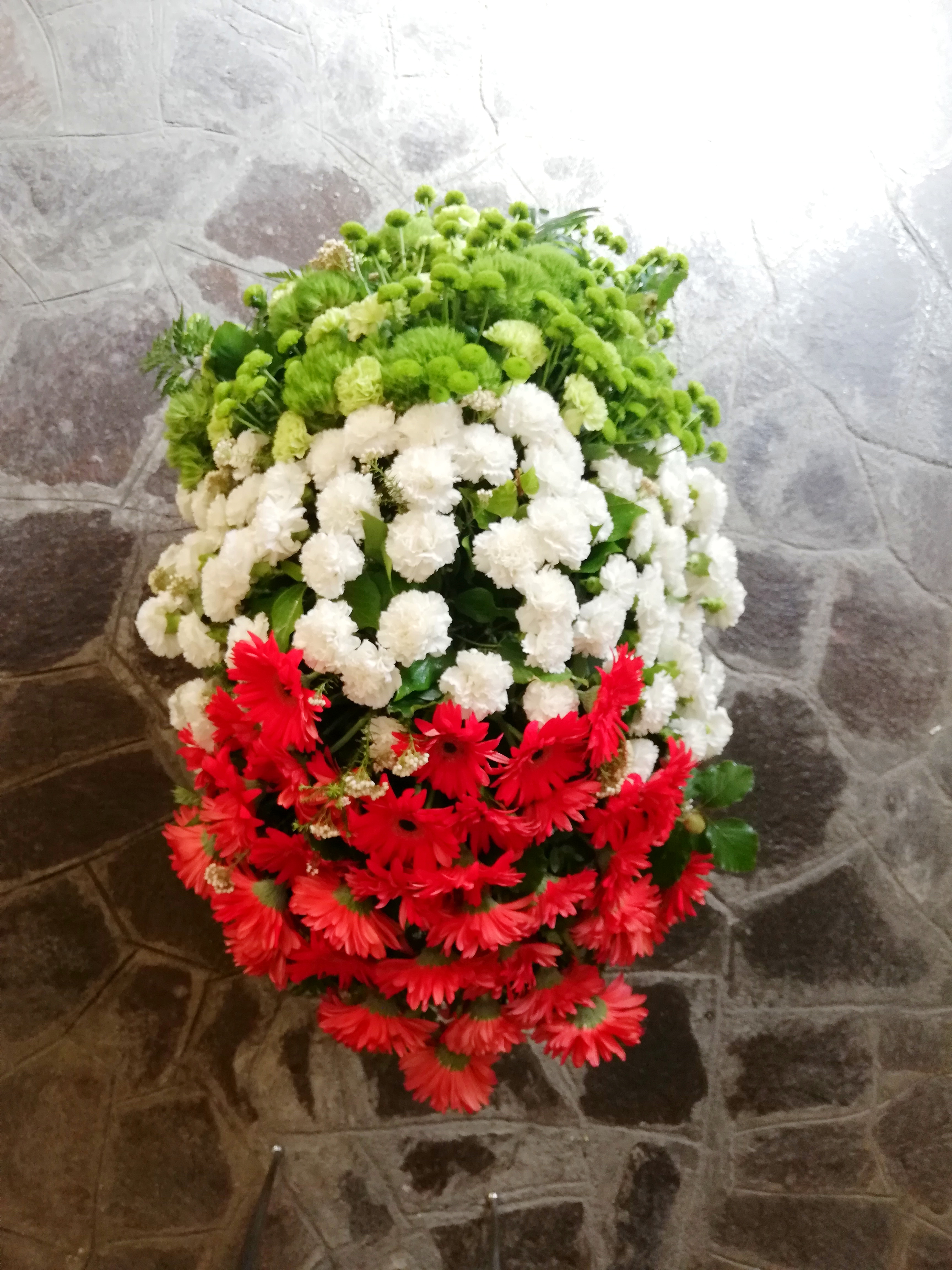 Copricassa Funebre Tricolore Fioreria Bruseghini Besenello Trento